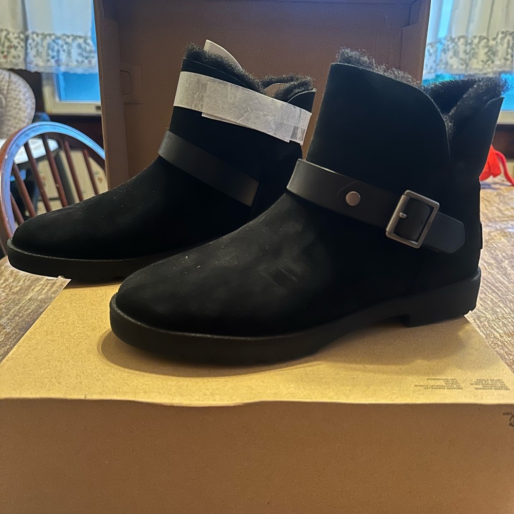 UGG Black Winter Boots with Buckle